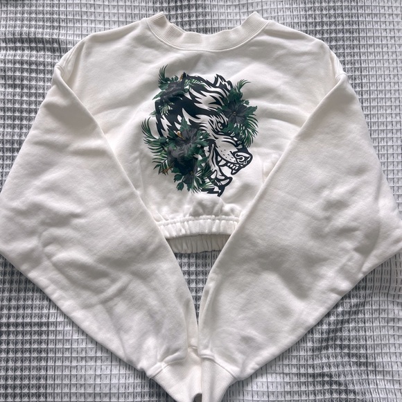 Darc Sport cropped sweatshirt in XS, white/cream. - Picture 1 of 2